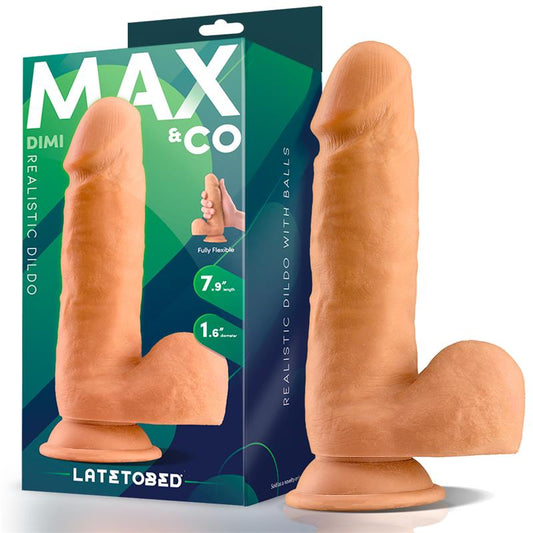 MAX & CO - DIMI DILDO REALISTA CON TESTÍCULOS 7.9 NATURAL