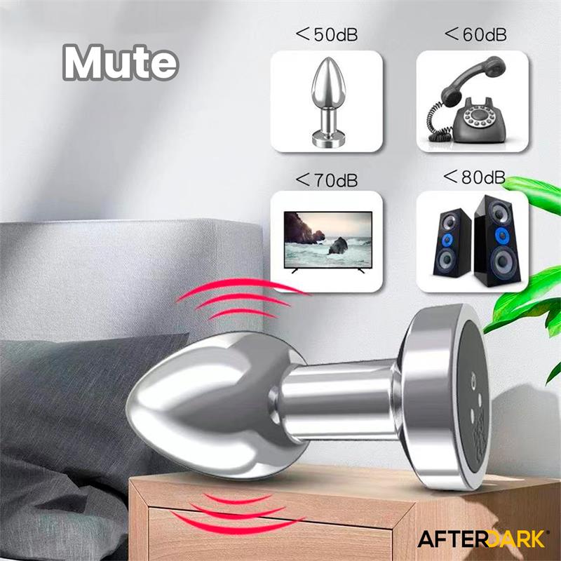 AFTERDARK - DIMPOR PLUG ANAL CROMADO CON VIBRACIÓN USB MAGNÉTICO TALLA L