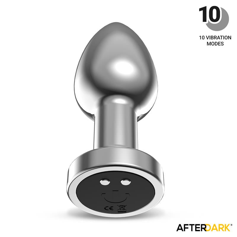 AFTERDARK - DIMPOR PLUG ANAL CROMADO CON VIBRACIÓN USB MAGNÉTICO TALLA L