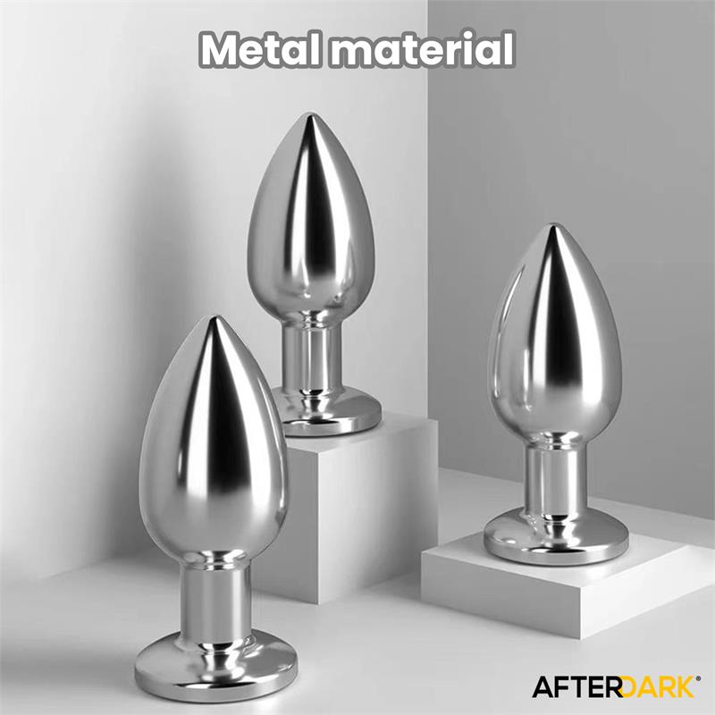 AFTERDARK - DIMPOR PLUG ANAL CROMADO CON VIBRACIÓN USB MAGNÉTICO TALLA L