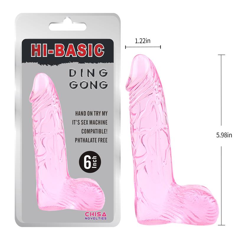 CHISA - DING DONG DILDO 6 - 15.2CM ROSA