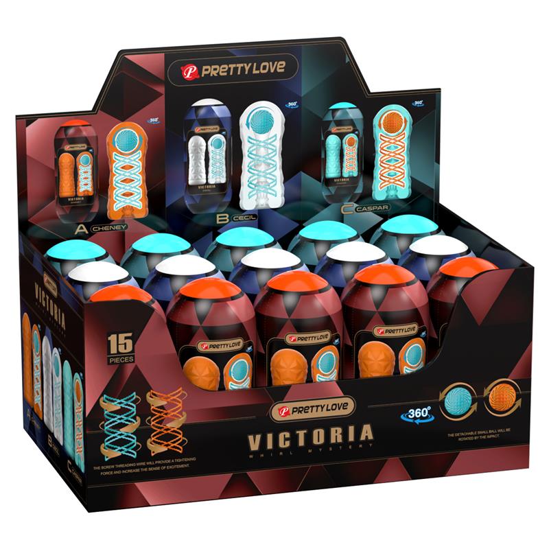 PRETTYLOVE - DISPLAY 15 MASTURBADORES VARIOS 3 ESTILOS