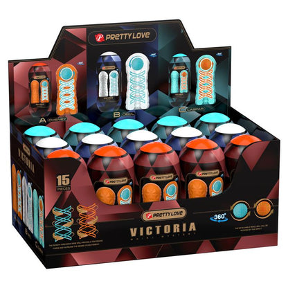 PRETTYLOVE - DISPLAY 15 MASTURBADORES VARIOS 3 ESTILOS