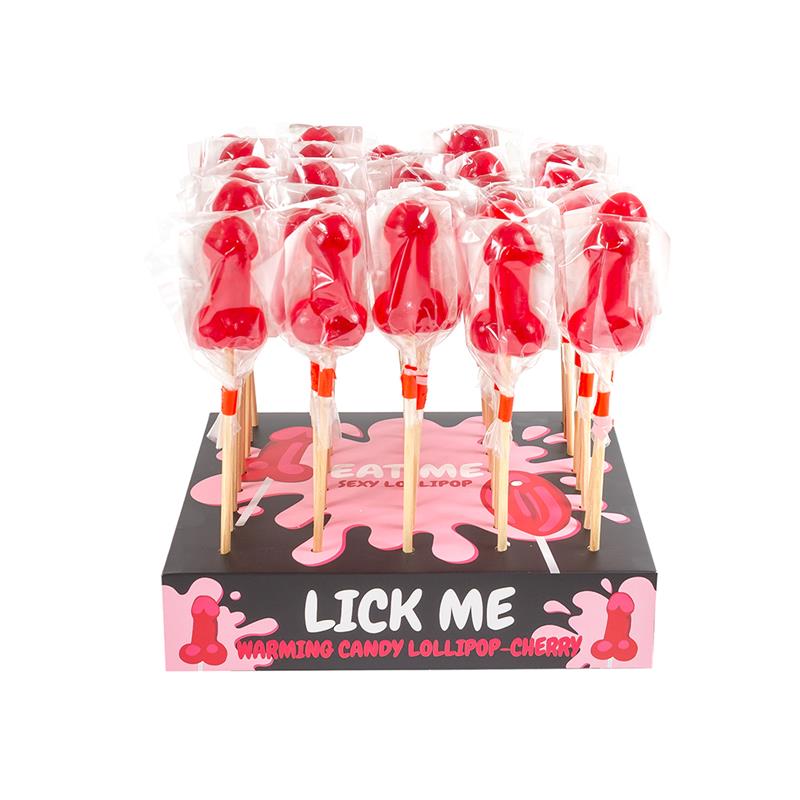 SECRET PLAY - DISPLAY PIRULETA PENE CEREZA EFECTO CALOR PICANTE 40PCS