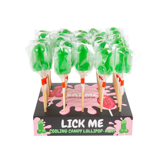 SECRET PLAY - DISPLAY PIRULETAS PENE MENTA EFECTO FRÍO 40 PCS.