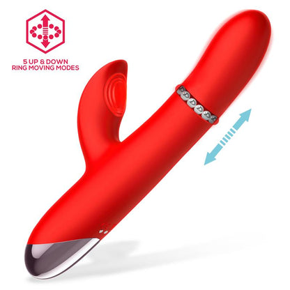 INTOYOU - DIVYA VIBRADOR CON ARO DE BOLAS INTERNAS UP AND DOWN Y PULSACIÓN 3 MOTORES INDEPENDIENTES USB