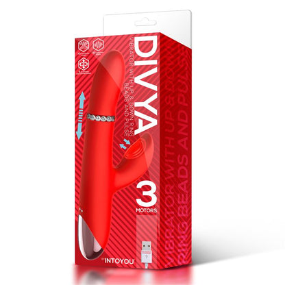 INTOYOU - DIVYA VIBRADOR CON ARO DE BOLAS INTERNAS UP AND DOWN Y PULSACIÓN 3 MOTORES INDEPENDIENTES USB