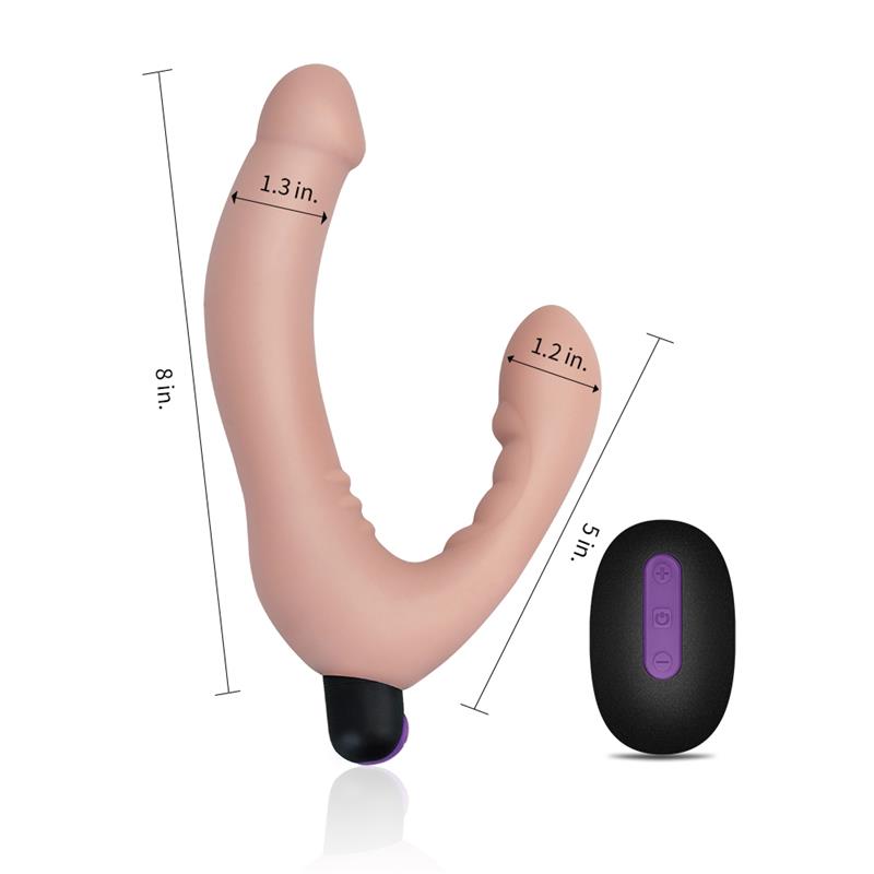 LOVETOY - DOBLE DILDO STRAPLESS SILICONA USB