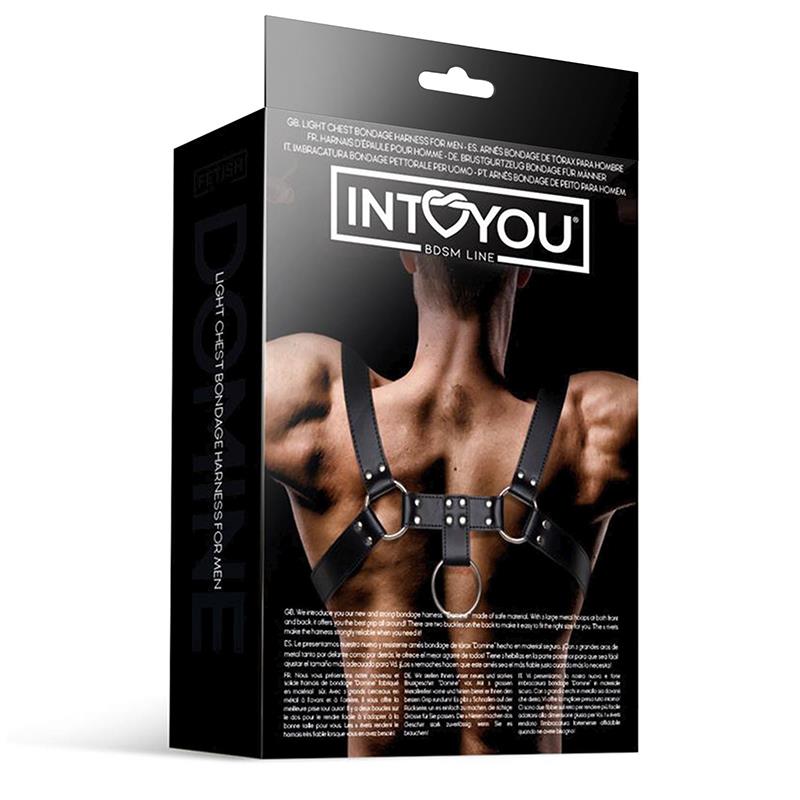INTOYOU BDSM LINE - DOMINE ARNÉS MASCULINO PARA BONDAGE CUERO VEGANO