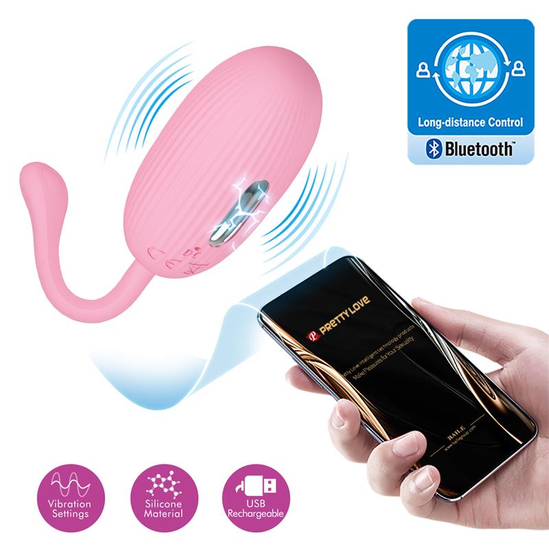 PRETTYLOVE - DOREEN HUEVO VIBRADOR CON ELECTRO SHOCK Y APP