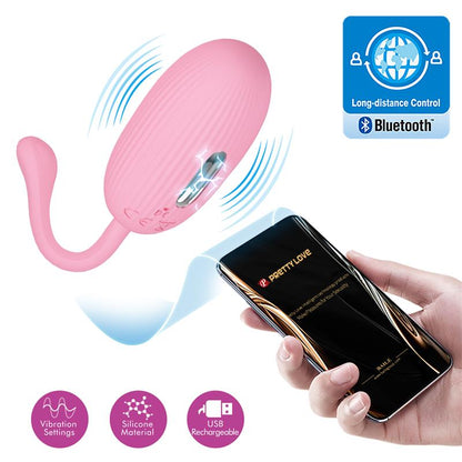 PRETTYLOVE - DOREEN HUEVO VIBRADOR CON ELECTRO SHOCK Y APP