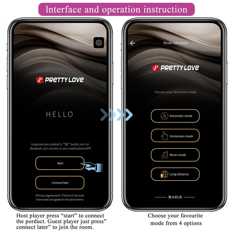 PRETTYLOVE - DOREEN HUEVO VIBRADOR CON ELECTRO SHOCK Y APP