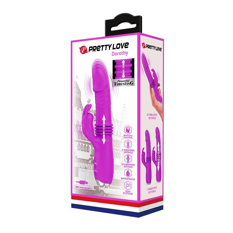 PRETTYLOVE - DOROTHY VIBRADOR CON FUNCIÓN UP AND DOWN USB PÚRPURA