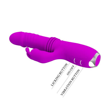 PRETTYLOVE - DOROTHY VIBRADOR CON FUNCIÓN UP AND DOWN USB PÚRPURA