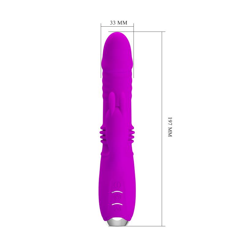 PRETTYLOVE - DOROTHY VIBRADOR CON FUNCIÓN UP AND DOWN USB PÚRPURA