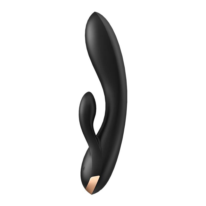 SATISFYER - DOUBLE FLEX VIBRADOR PUNTO G 3 MOTORES SATISFYER APP CONNECT NEGRO