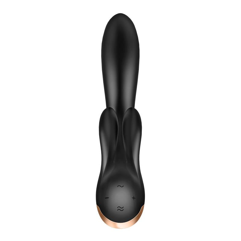 SATISFYER - DOUBLE FLEX VIBRADOR PUNTO G 3 MOTORES SATISFYER APP CONNECT NEGRO