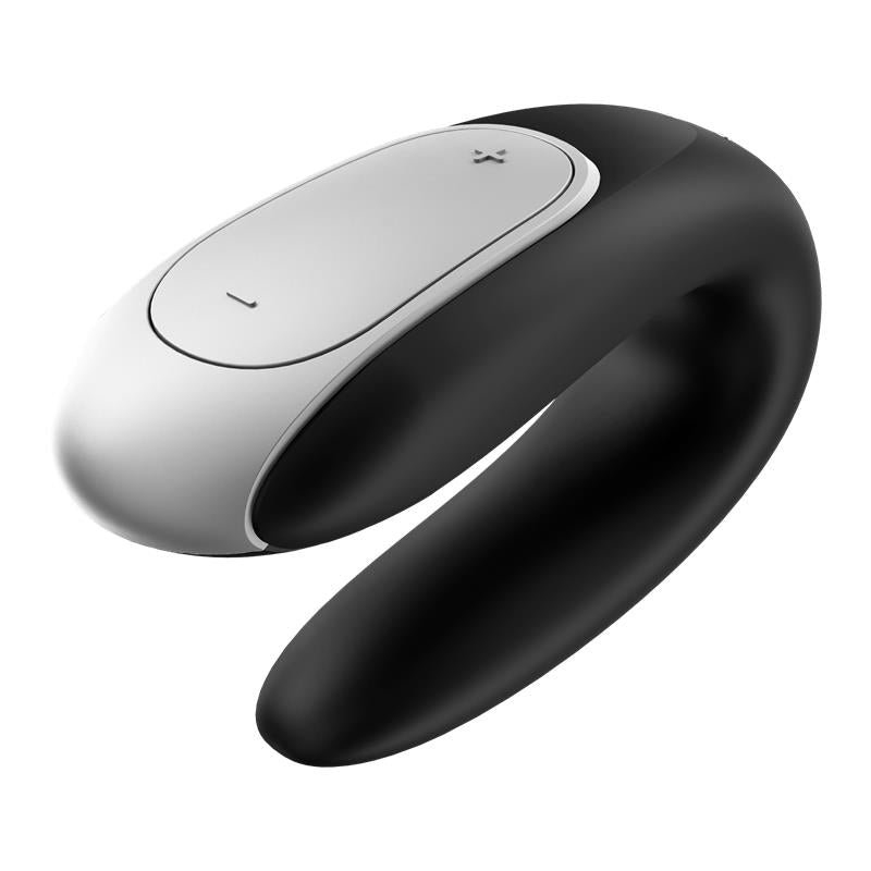SATISFYER - DOUBLE FUN VIBRADOR PARA PAREJAS CON APP Y CONTROL REMOTO NEGRO