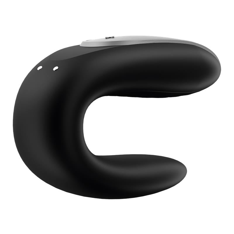 SATISFYER - DOUBLE FUN VIBRADOR PARA PAREJAS CON APP Y CONTROL REMOTO NEGRO