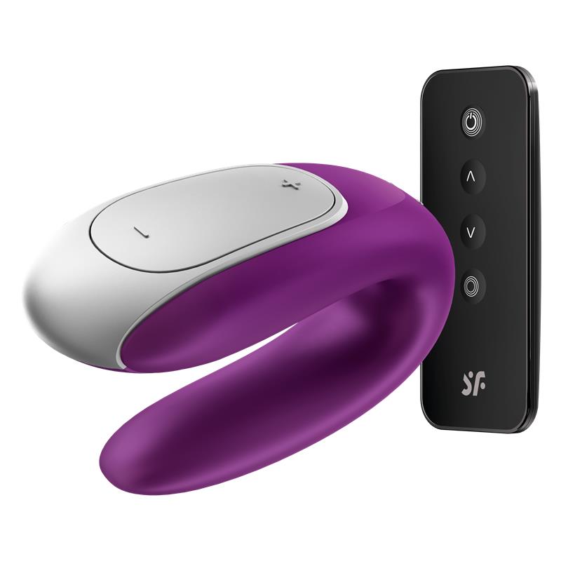 SATISFYER - DOUBLE FUN VIBRADOR PARA PAREJAS CON APP Y CONTROL REMOTO VIOLETA