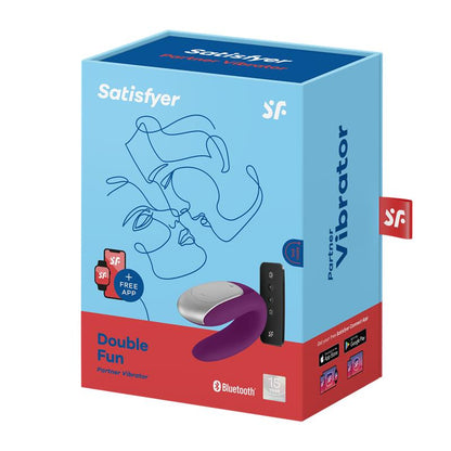 SATISFYER - DOUBLE FUN VIBRADOR PARA PAREJAS CON APP Y CONTROL REMOTO VIOLETA