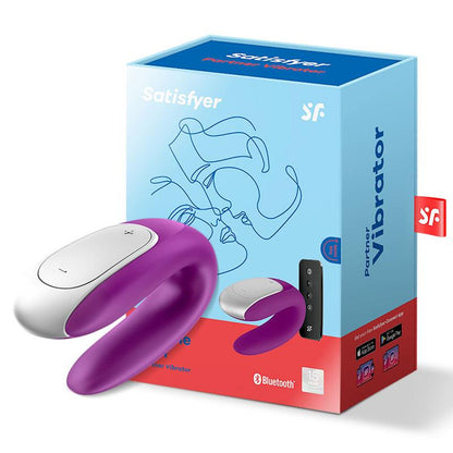 SATISFYER - DOUBLE FUN VIBRADOR PARA PAREJAS CON APP Y CONTROL REMOTO VIOLETA