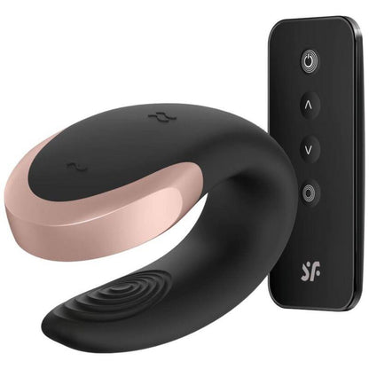SATISFYER - DOUBLE LOVE LUXURY VIBRADOR PARA PAREJAS CON APP NEGRO