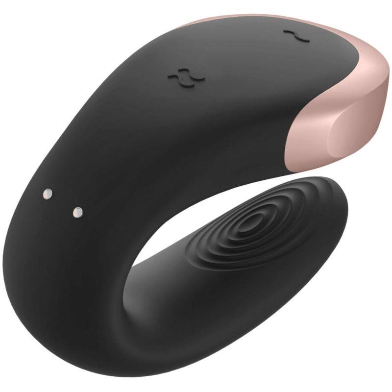 SATISFYER - DOUBLE LOVE LUXURY VIBRADOR PARA PAREJAS CON APP NEGRO