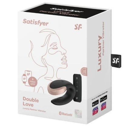 SATISFYER - DOUBLE LOVE LUXURY VIBRADOR PARA PAREJAS CON APP NEGRO