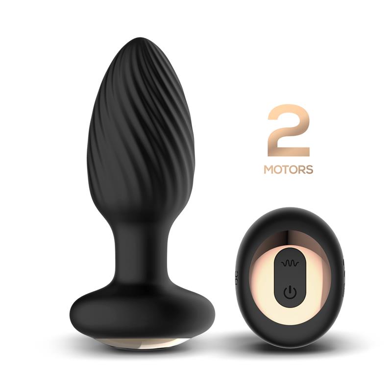 INTOYOU - DRAGO PLUG ANAL VIBRACIÓN, MOVIMIENTO TWISTER 360º Y CONTROL REMOTO