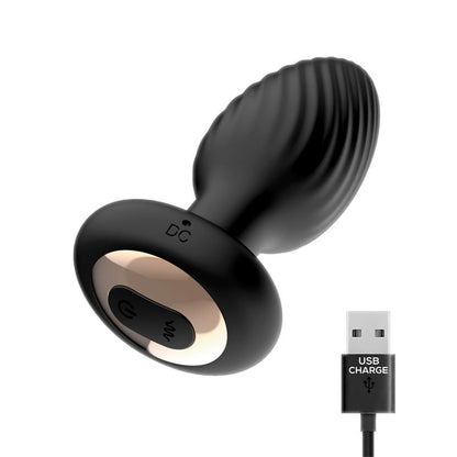 INTOYOU - DRAGO PLUG ANAL VIBRACIÓN, MOVIMIENTO TWISTER 360º Y CONTROL REMOTO