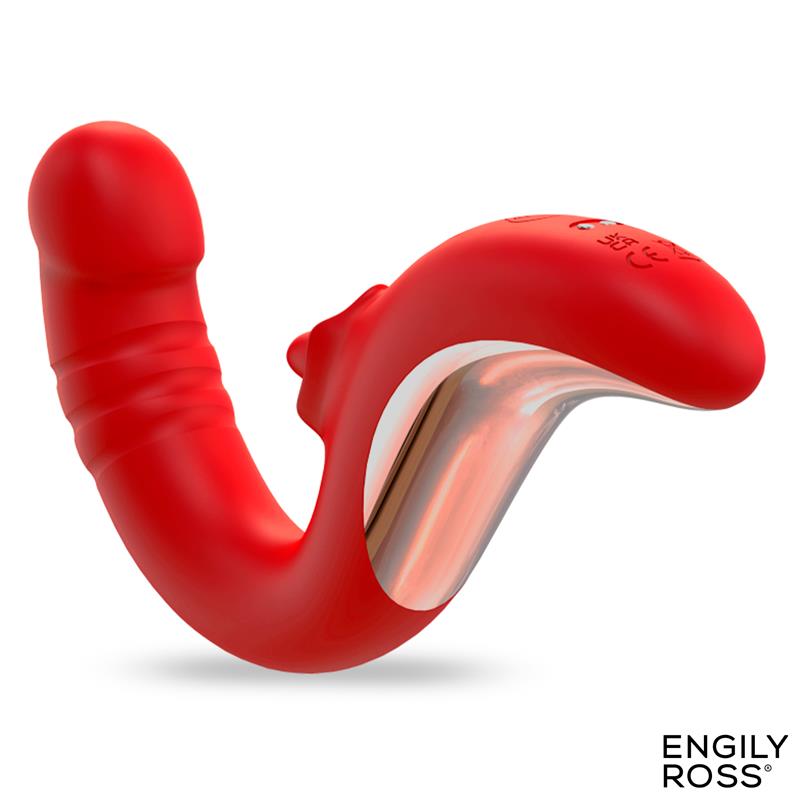 ENGILY ROSS - DRAKO VIBRADOR CON THRUSTING Y LENGUA OSCILANTE 360º
