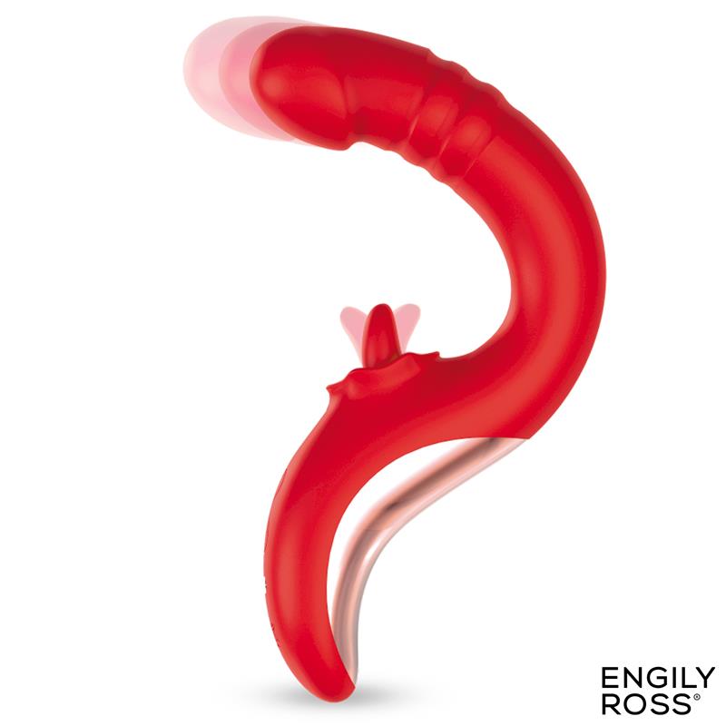 ENGILY ROSS - DRAKO VIBRADOR CON THRUSTING Y LENGUA OSCILANTE 360º