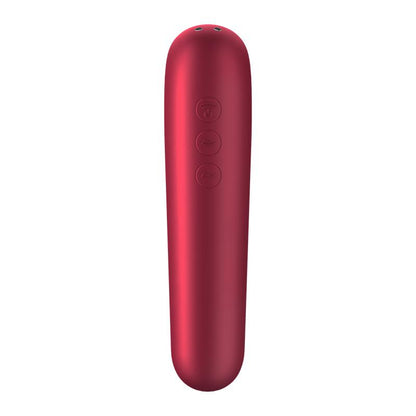 SATISFYER - DUAL LOVE VIBRADOR Y SUCCIONADOR DE AIRE PULSADO ROJO