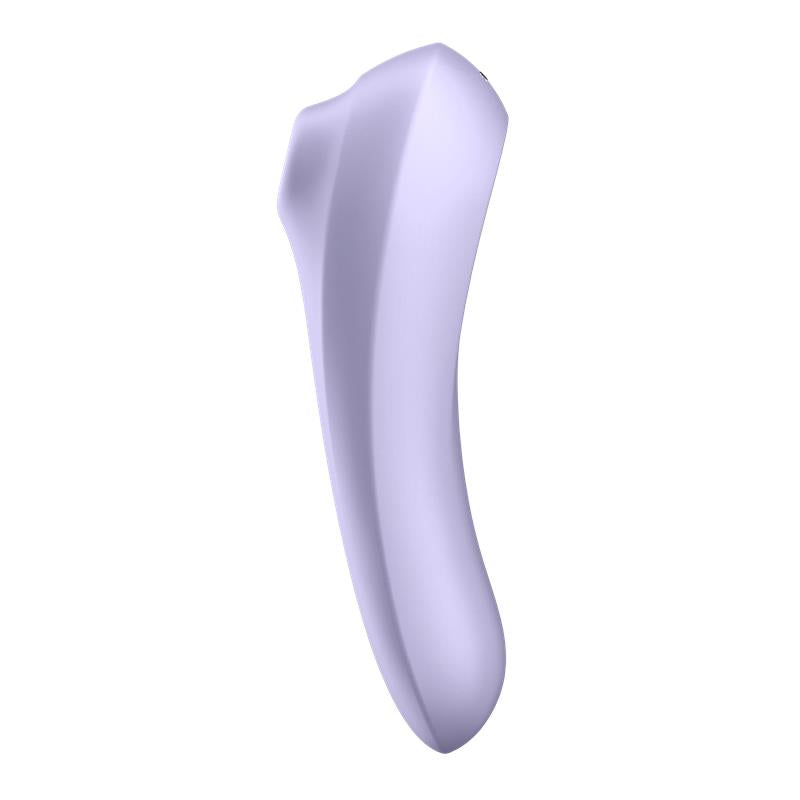 SATISFYER - DUAL PLEASURE APP VIBRADOR Y SUCCIONADOR DE AIRE PULSADO RECARGABLE MAUVE