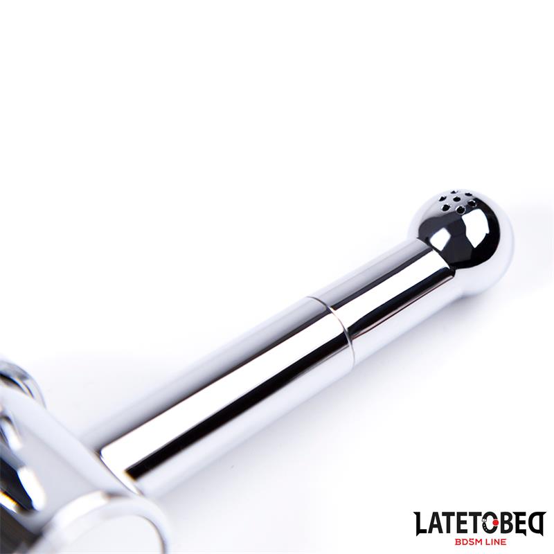 LATETOBED BDSM LINE - DUCHA ANAL CON SISTEMA DE CIERRE CROMADO