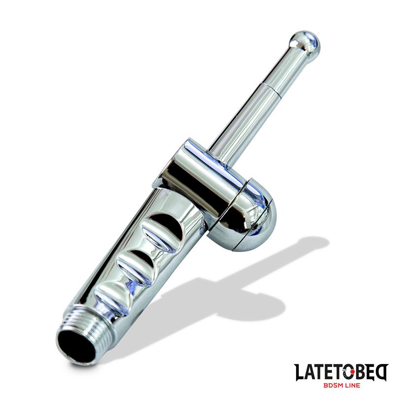 LATETOBED BDSM LINE - DUCHA ANAL CON SISTEMA DE CIERRE CROMADO