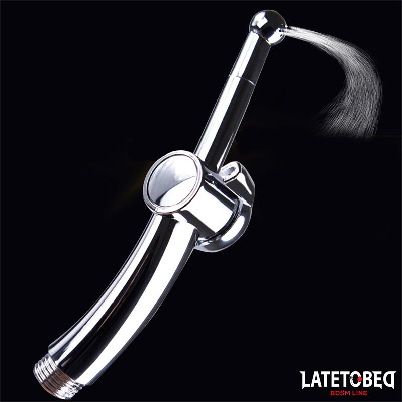 LATETOBED BDSM LINE - DUCHA ANAL CON SISTEMA DE CIERRE CROMADO