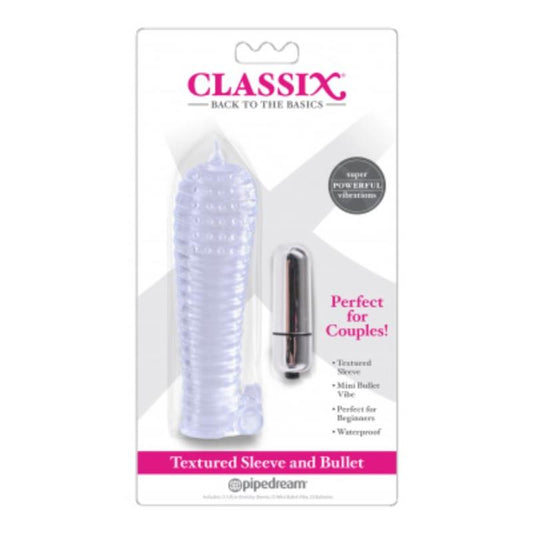 CLASSIX - DUO FUNDA TEXTURIZADA Y MINI BALA TRANSPARENTE