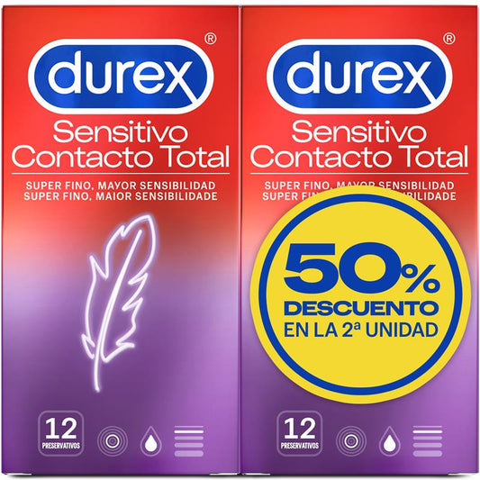 DUREX - DUPLO PRESERVATIVOS SENSITIVO SUPER FINO 2 X 12UD