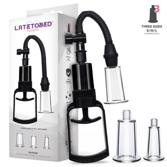 LATETOBED - DUPPER BOMBA MANUAL PARA VAGINA Y PEZONES 3 COPAS