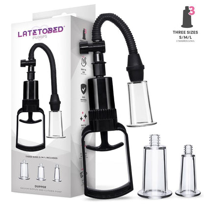 LATETOBED - DUPPER BOMBA MANUAL PARA VAGINA Y PEZONES 3 COPAS