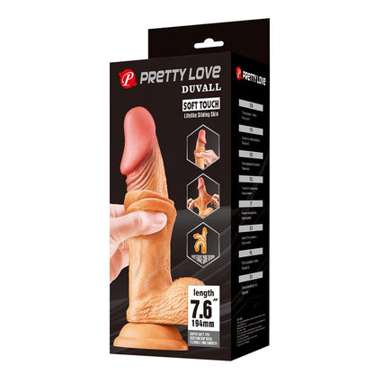 BAILE - DUVALL DILDO REALISTA CON PIEL DESLIZANTE RETRACTIL 19.4 CM