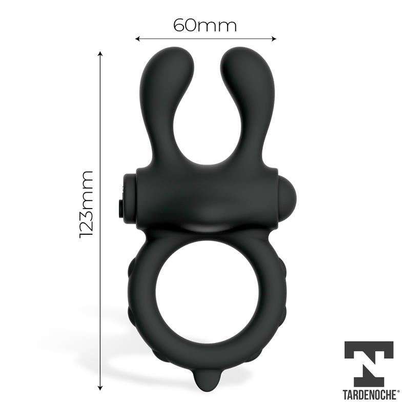 TARDENOCHE - EARZY ANILLO VIBRADOR CON CONTROL REMOTO USB MAGNÉTICO SILICONA