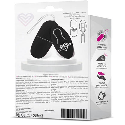 LATETOBED - ECOBLACK HUEVO VIBRADOR CON CONTROL REMOTO