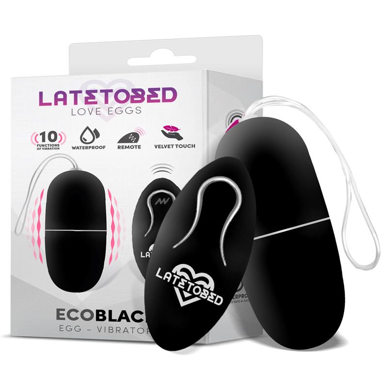 LATETOBED - ECOBLACK HUEVO VIBRADOR CON CONTROL REMOTO