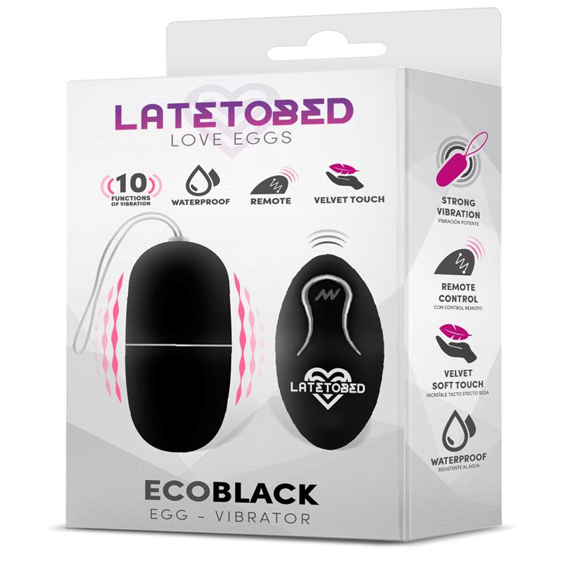 LATETOBED - ECOBLACK HUEVO VIBRADOR CON CONTROL REMOTO