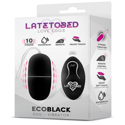 LATETOBED - ECOBLACK HUEVO VIBRADOR CON CONTROL REMOTO