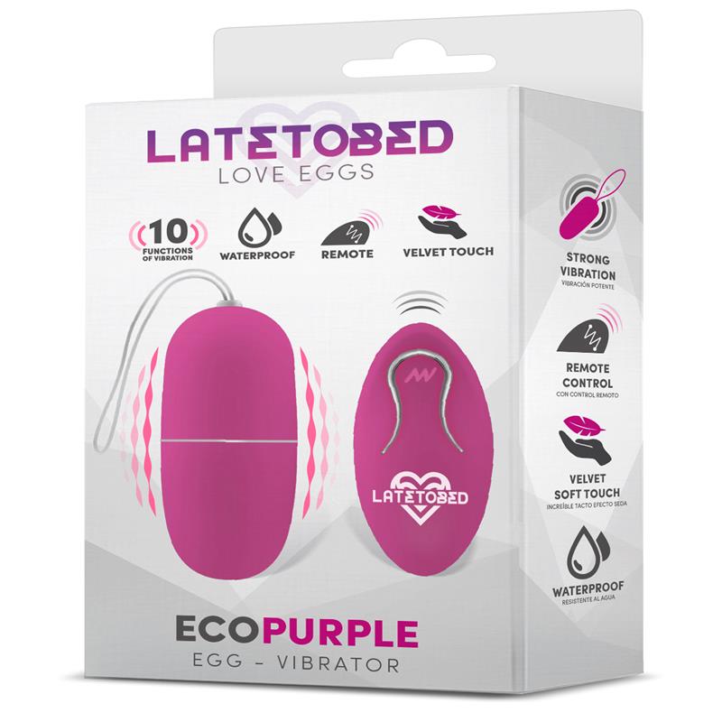 LATETOBED - ECOPURPLE HUEVO VIBRADOR CON CONTROL REMOTO