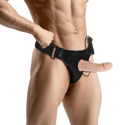 HARNESS COLLECTION LATETOBED - ELETO ARNÉS CON DILDO HUECO DESMONTABLE, VIBRACIÓN Y CONTROL REMOTO